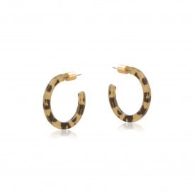 Madrid Cream Resin Tiny Hoop Earrings