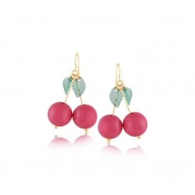 Savanna Pink Cherry Drop Earrings