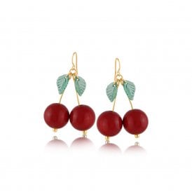 Savanna Red Cherry Drop Earrings