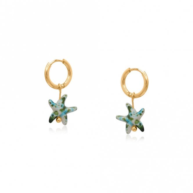 Big Metal London Sea Star Ceramic Petite Earrings - Assorted