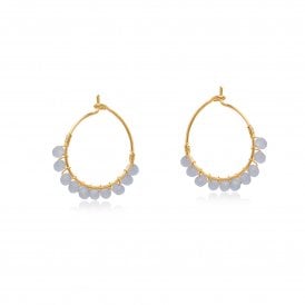Seraphina Blue Petite Gold Earrings