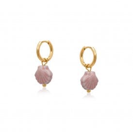 Shell Ceramic Petite Earrings