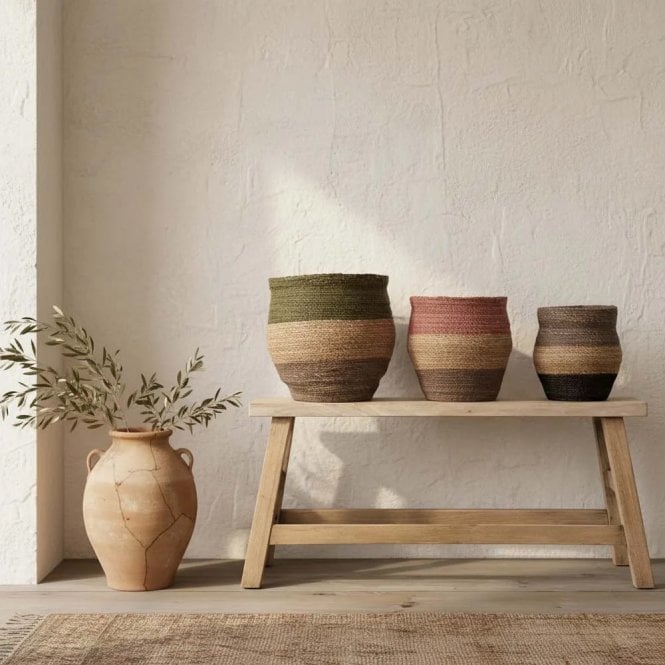 Biggie Best Sambat Colourful Seagrass Basket
