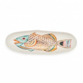 Fantastical Fish Long Narrow Earthenware Tray