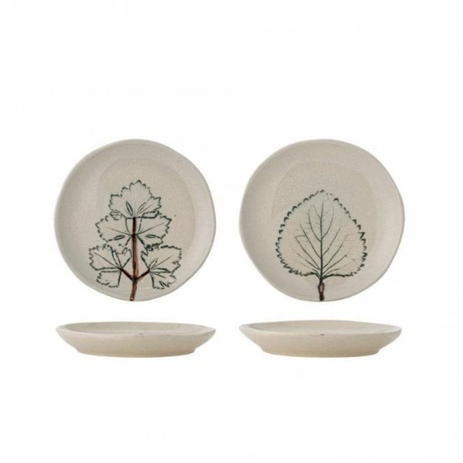 Bloomingville Aubrin Leaf Nature Stoneware Small Plate