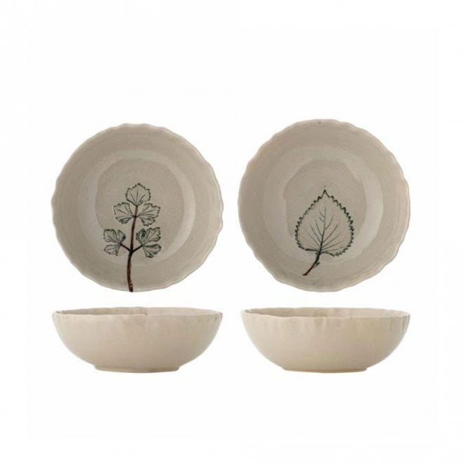 Bloomingville Aubrin Nature Cream Stoneware Bowl - Assorted