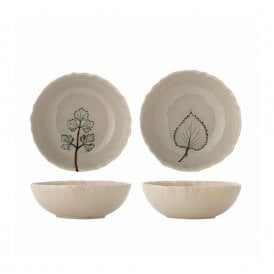 Aubrin Nature Cream Stoneware Bowl - Assorted