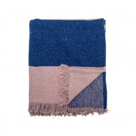 Cadeo Blue Recycled Cotton Throw
