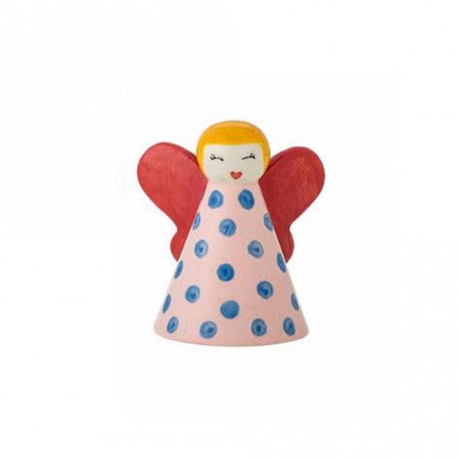 Bloomingville Caramella Blue Spot Angel Stoneware Decoration - Small