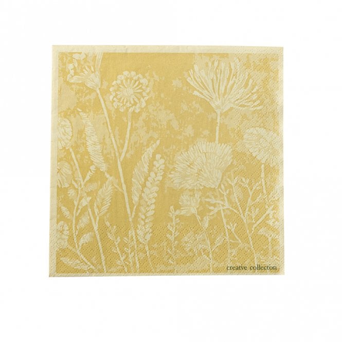 Bloomingville Faustina Yellow Paper Napkins Pack of 20