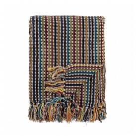 Lazzario Blue Recycled Cotton Throw