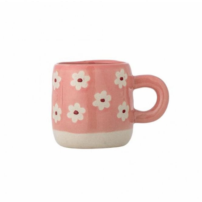 Bloomingville Millie Pink Floral Stoneware Mini Mug
