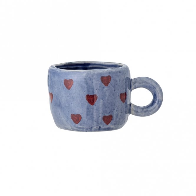 Bloomingville Nini Blue with Heart Stoneware Mini Mug
