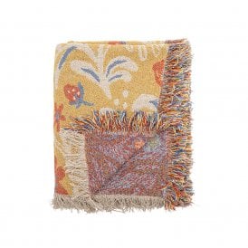 Reims Yellow Recycled Cotton Throw