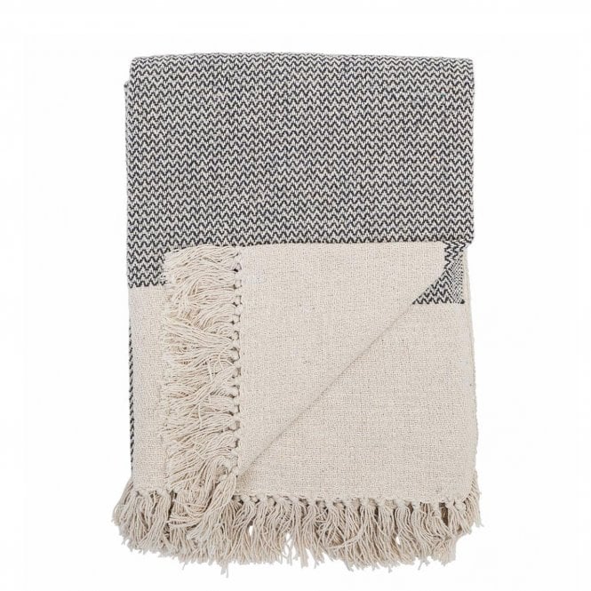 Bloomingville Sefanit Grey Recycled Cotton Throw
