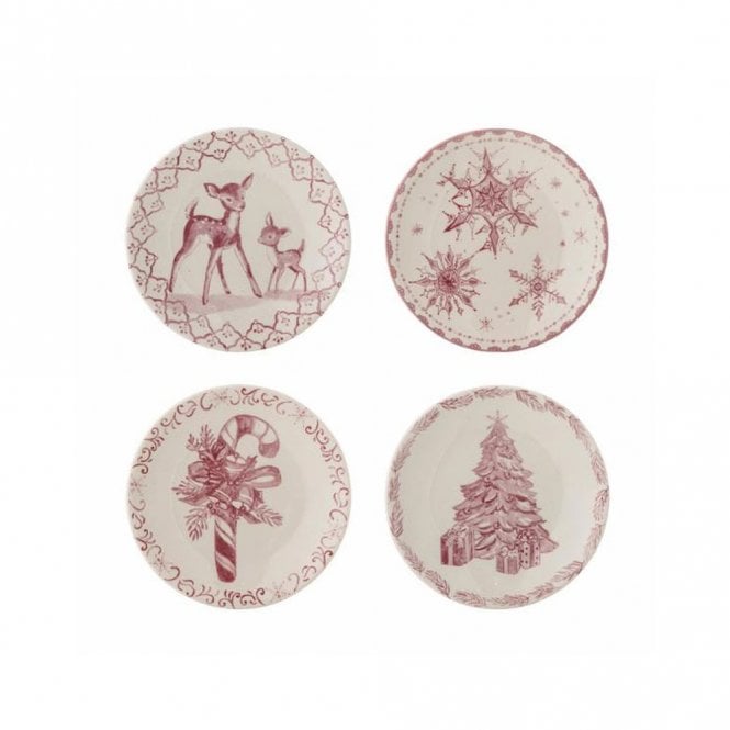 Bloomingville Wonderland Rose Stoneware Plate - Assorted