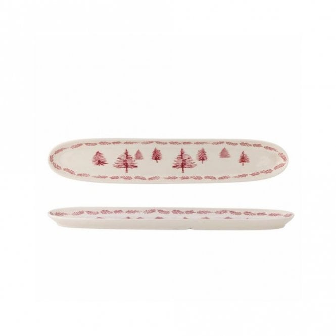 Bloomingville Wonderland Rose Trees Stoneware Thin Serving Plate