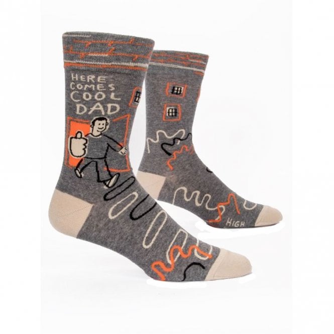 Blue Q Men's Here Comes Cool Dad Socks