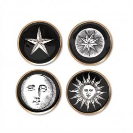 Astrology Enamelled Iron Coasters - Set of 4
