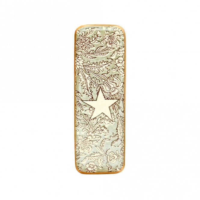 Boncoeurs Flower Green Enamelled Aluminium Tray