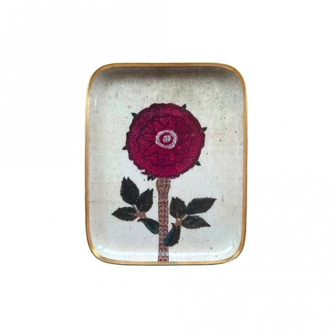 Boncoeurs Peony Enamelled Aluminium Half Tray