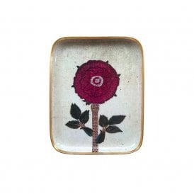Peony Enamelled Aluminium Half Tray