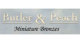 Butler & Peach Miniature Bronze Elephant Pair