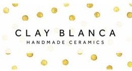 Clay Blanca Blue China with Gold Tips Oval Drop Earrings