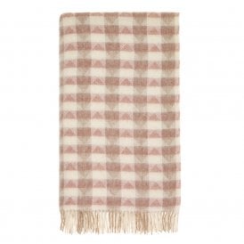 Chevron Pink British Wool Throw