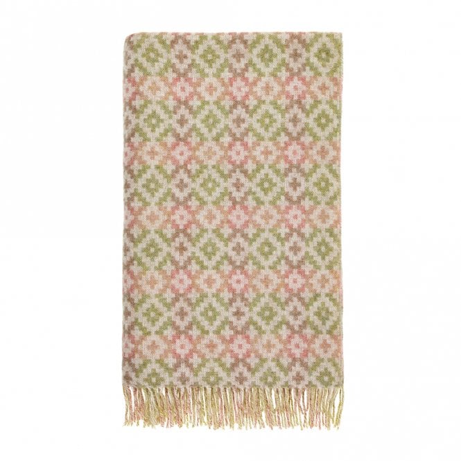 Bronte by Moon Dartmouth Green Shetland Wool Throw