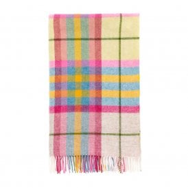 Falmouth Design Ivory & Pink Shetland Wool Throw