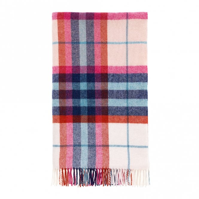 Bronte by Moon Falmouth Design Ivory & Red Shetland Wool Throw