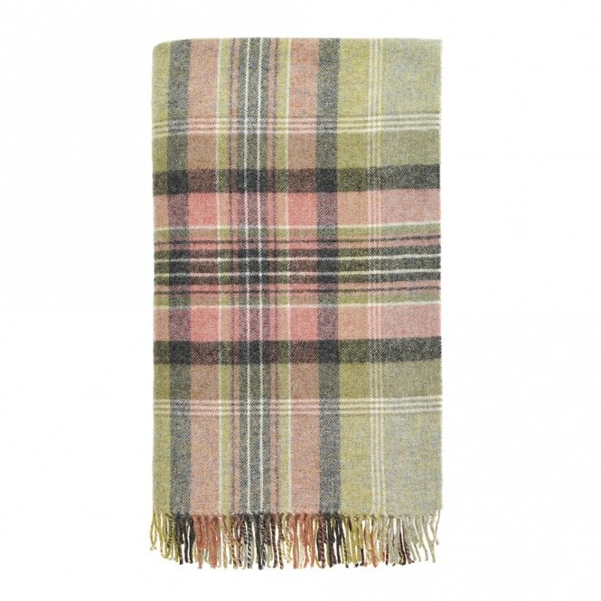 Bronte by Moon Kintyre Green Shetland Wool Throw