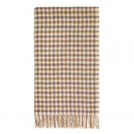 Natural Gingham British Wool Throw