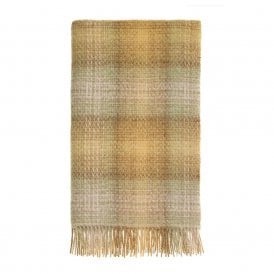 Ombre Buttercup & Sage Wool Throw