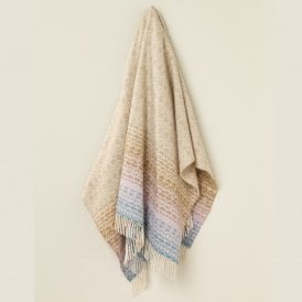 Ombre Diamond Aqua/Lilac Pure New Wool Throw