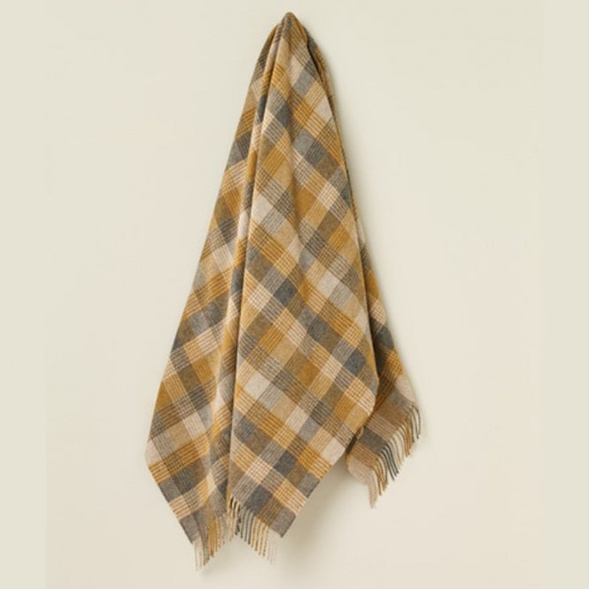 Bronte by Moon Patchwork Gold Merino Wool Throw