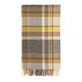 Portree Gold Merino Wool Throw