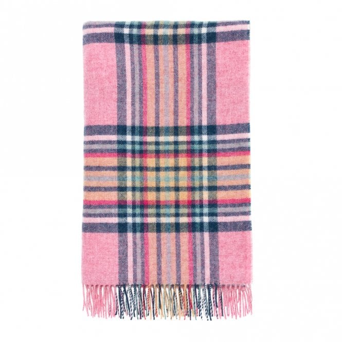 Bronte by Moon St Ives Pink Shetland Wool Throw
