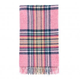 St Ives Pink Shetland Wool Throw