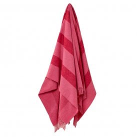 Stripe Pink Merino Throw