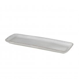 Nordic Sand Stoneware Rectangular Serving Plate