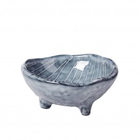 Nordic Sea Stoneware 8.5cm Bowl with 3 Feet