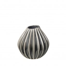 Smoked Pearl Ceramic Wide Vase - Small