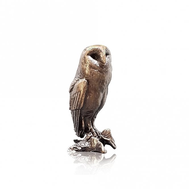 Butler & Peach Miniature Bronze Barn Owl