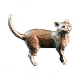 Miniature Bronze Cat Standing