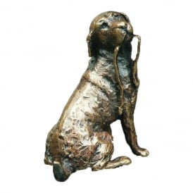 Miniature Bronze Labrador with Lead