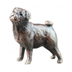 Miniature Bronze Pug