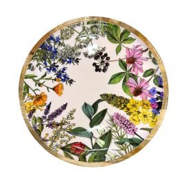 Herbs Mango Wood Plate 30cm