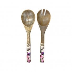 Herbs Mango Wood Salad Servers